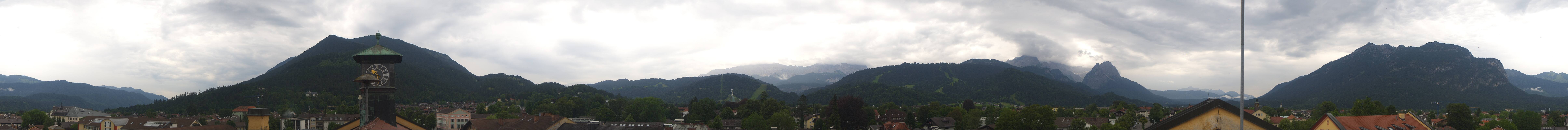 Archiv Foto Webcam Panoramablick Rathaus Garmisch-Partenkirchen