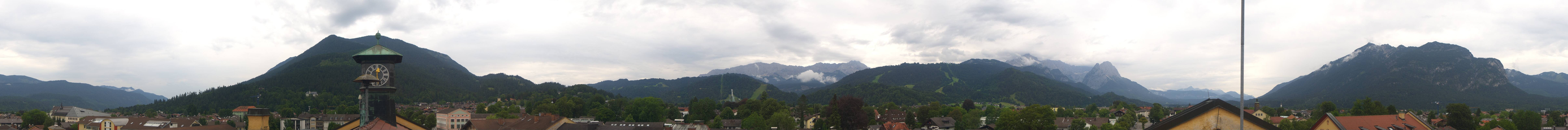 Archiv Foto Webcam Panoramablick Rathaus Garmisch-Partenkirchen