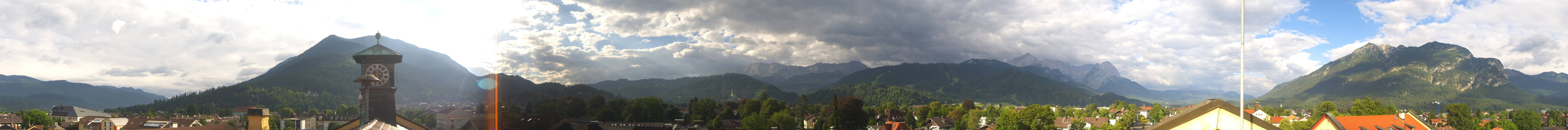 Archiv Foto Webcam Panoramablick Rathaus Garmisch-Partenkirchen