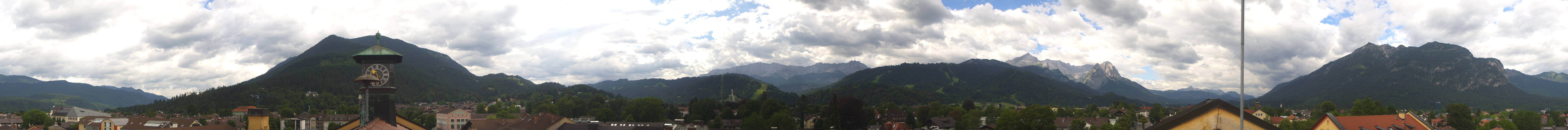 Archiv Foto Webcam Panoramablick Rathaus Garmisch-Partenkirchen