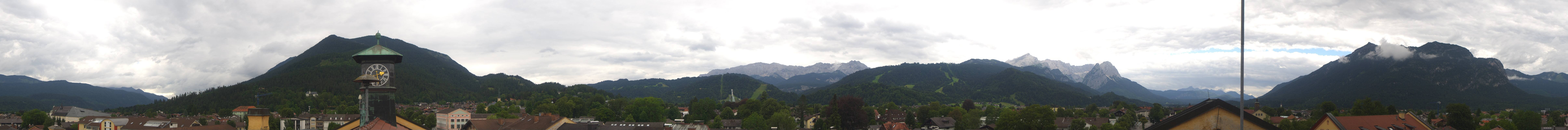 Archiv Foto Webcam Panoramablick Rathaus Garmisch-Partenkirchen