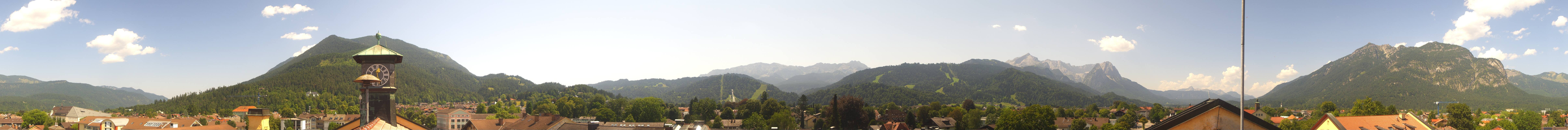 Archiv Foto Webcam Panoramablick Rathaus Garmisch-Partenkirchen