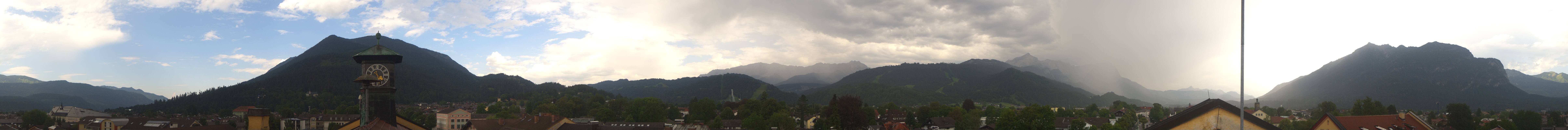 Archiv Foto Webcam Panoramablick Rathaus Garmisch-Partenkirchen