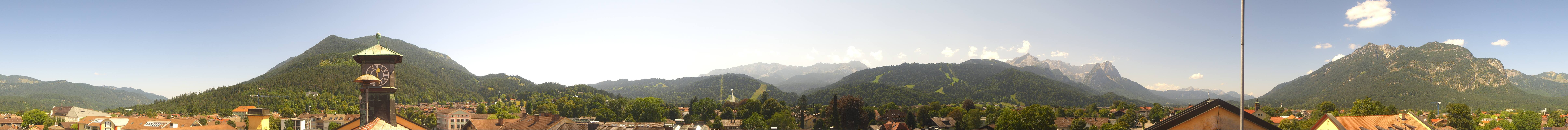 Archiv Foto Webcam Panoramablick Rathaus Garmisch-Partenkirchen