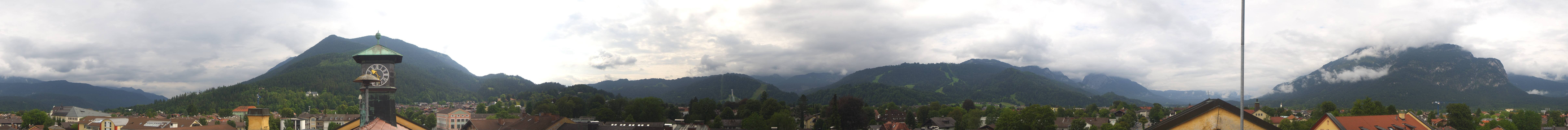 Archiv Foto Webcam Panoramablick Rathaus Garmisch-Partenkirchen