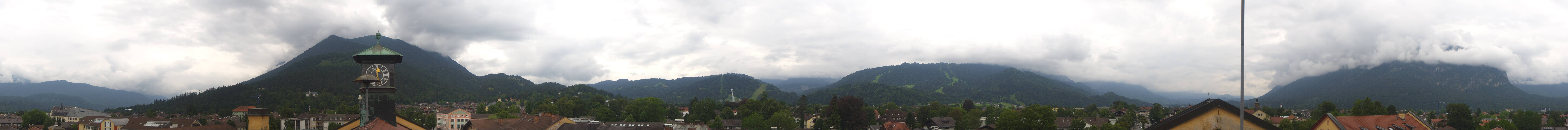 Archiv Foto Webcam Panoramablick Rathaus Garmisch-Partenkirchen