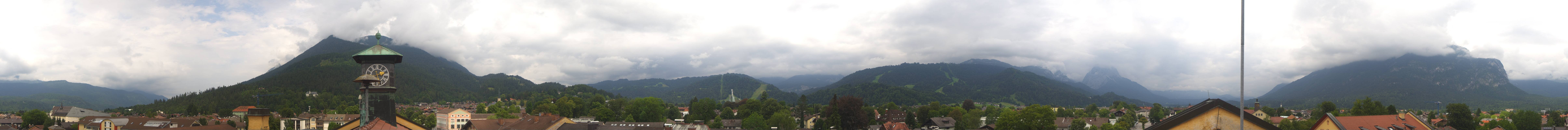 Archiv Foto Webcam Panoramablick Rathaus Garmisch-Partenkirchen