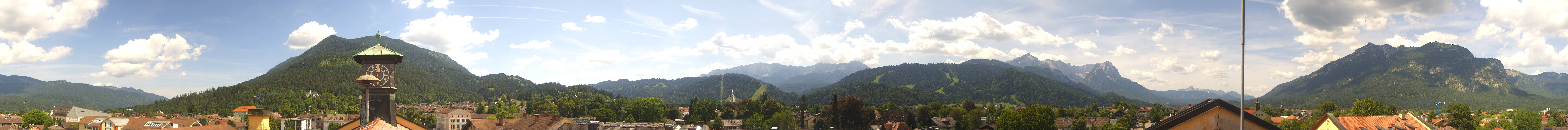Archiv Foto Webcam Panoramablick Rathaus Garmisch-Partenkirchen