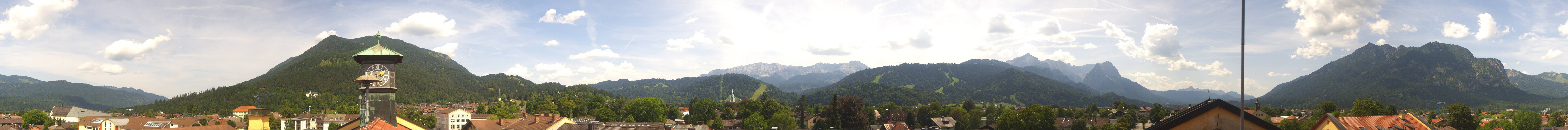 Archiv Foto Webcam Panoramablick Rathaus Garmisch-Partenkirchen