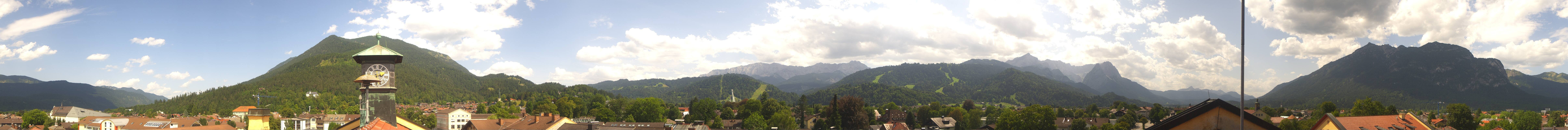 Archiv Foto Webcam Panoramablick Rathaus Garmisch-Partenkirchen