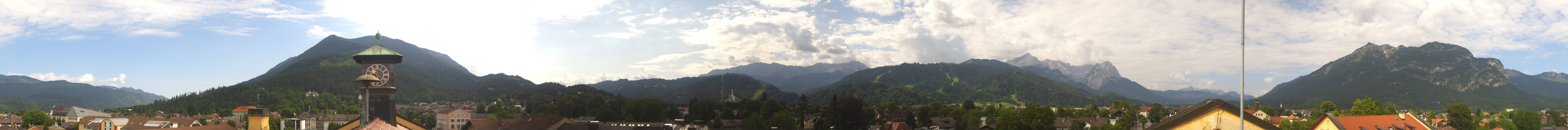 Archiv Foto Webcam Panoramablick Rathaus Garmisch-Partenkirchen
