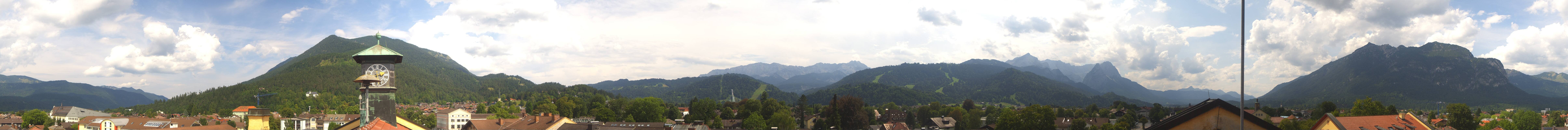 Archiv Foto Webcam Panoramablick Rathaus Garmisch-Partenkirchen
