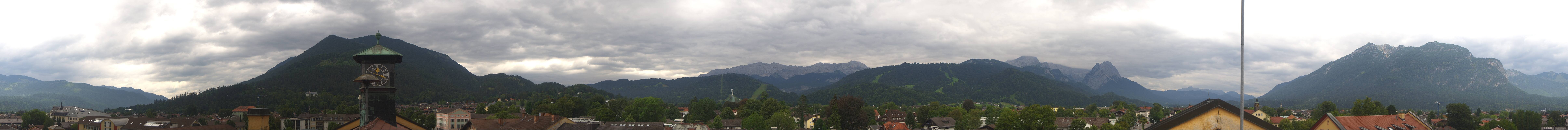 Archiv Foto Webcam Panoramablick Rathaus Garmisch-Partenkirchen