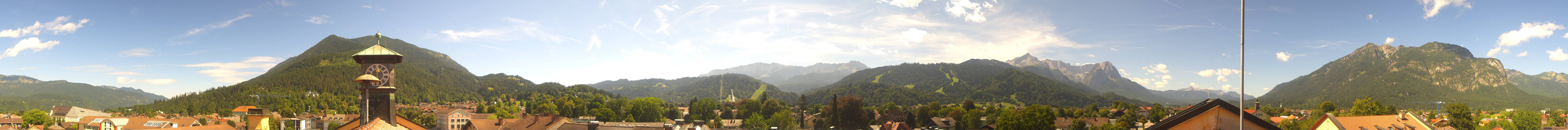 Archiv Foto Webcam Panoramablick Rathaus Garmisch-Partenkirchen