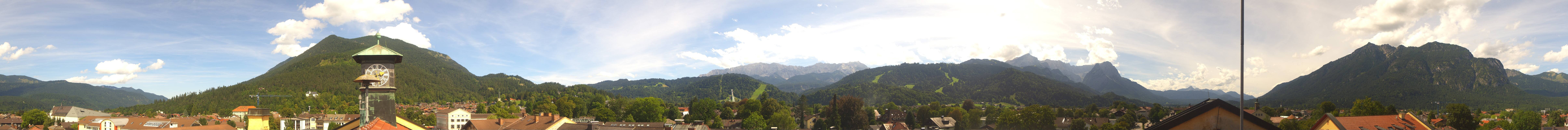 Archiv Foto Webcam Panoramablick Rathaus Garmisch-Partenkirchen