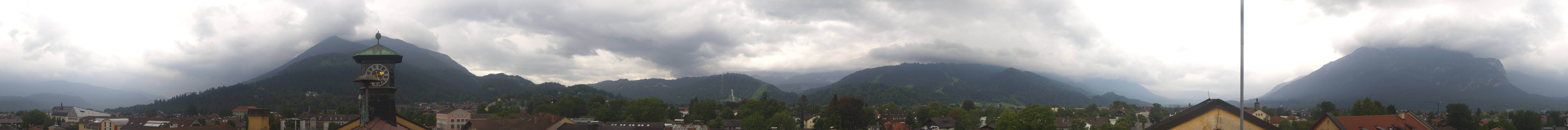 Archiv Foto Webcam Panoramablick Rathaus Garmisch-Partenkirchen