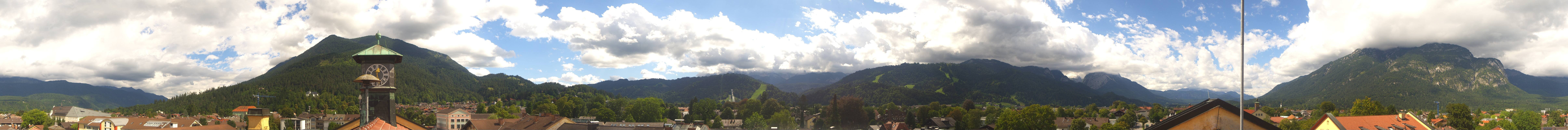 Archiv Foto Webcam Panoramablick Rathaus Garmisch-Partenkirchen
