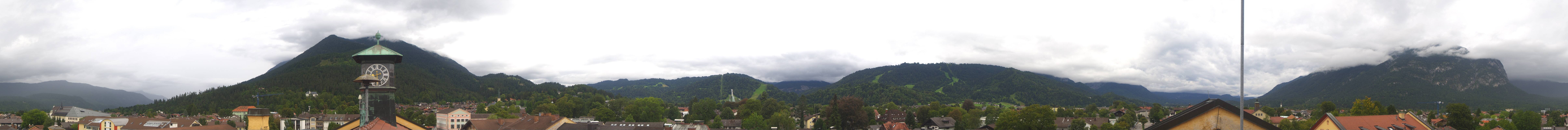 Archiv Foto Webcam Panoramablick Rathaus Garmisch-Partenkirchen