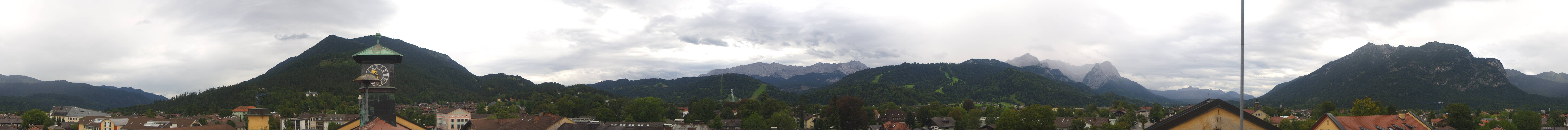 Archiv Foto Webcam Panoramablick Rathaus Garmisch-Partenkirchen