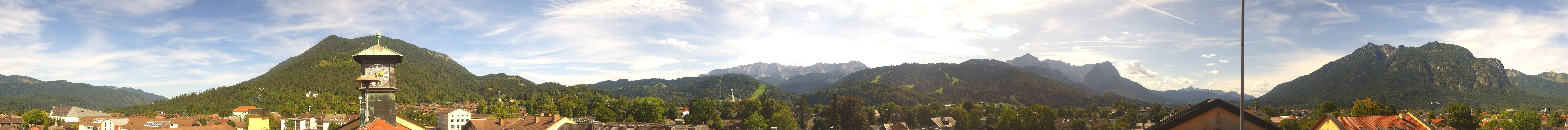 Archiv Foto Webcam Panoramablick Rathaus Garmisch-Partenkirchen