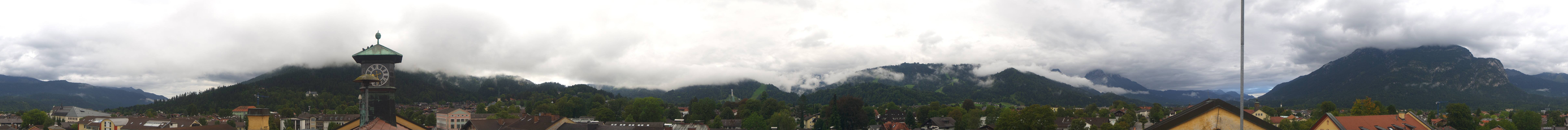 Archiv Foto Webcam Panoramablick Rathaus Garmisch-Partenkirchen