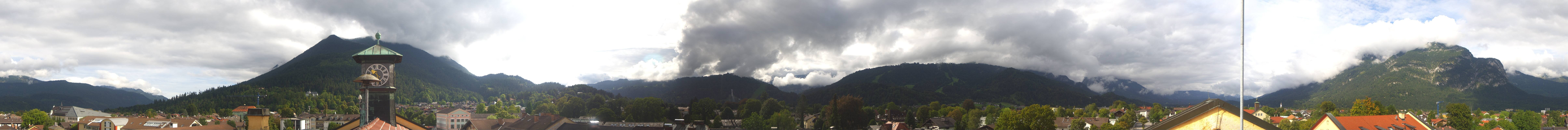 Archiv Foto Webcam Panoramablick Rathaus Garmisch-Partenkirchen