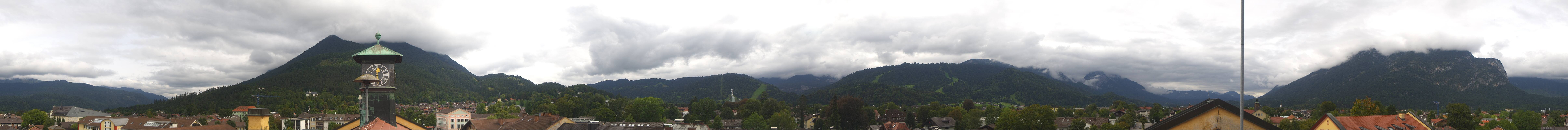 Archiv Foto Webcam Panoramablick Rathaus Garmisch-Partenkirchen