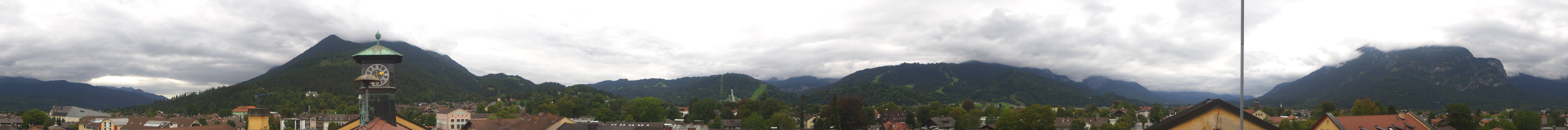 Archiv Foto Webcam Panoramablick Rathaus Garmisch-Partenkirchen