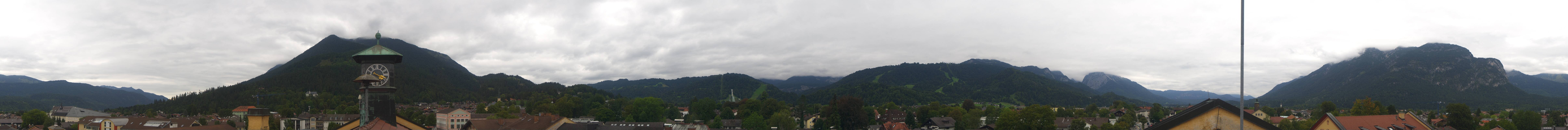 Archiv Foto Webcam Panoramablick Rathaus Garmisch-Partenkirchen