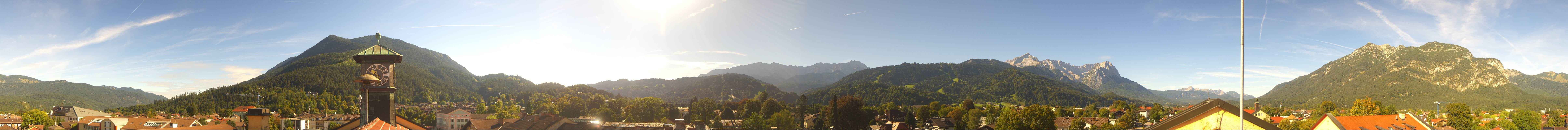 Archiv Foto Webcam Panoramablick Rathaus Garmisch-Partenkirchen