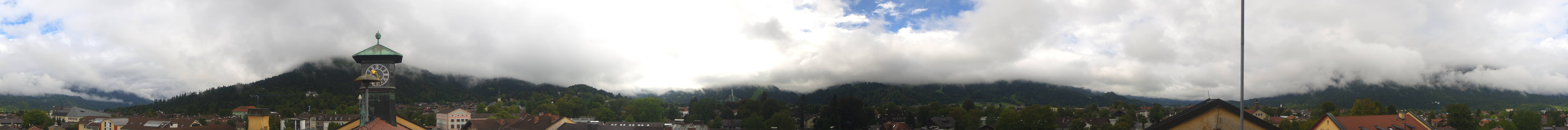 Archiv Foto Webcam Panoramablick Rathaus Garmisch-Partenkirchen