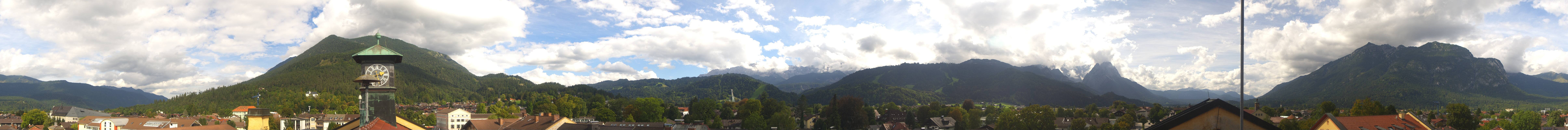 Archiv Foto Webcam Panoramablick Rathaus Garmisch-Partenkirchen
