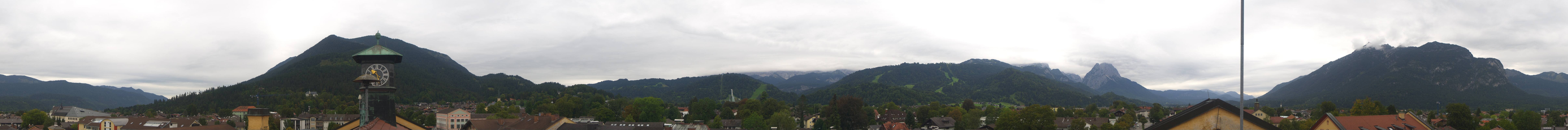 Archiv Foto Webcam Panoramablick Rathaus Garmisch-Partenkirchen