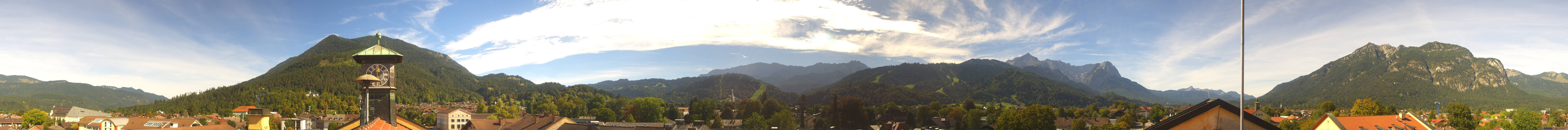 Archiv Foto Webcam Panoramablick Rathaus Garmisch-Partenkirchen