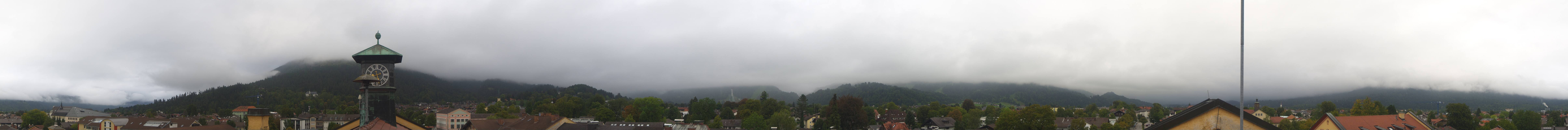 Archiv Foto Webcam Panoramablick Rathaus Garmisch-Partenkirchen