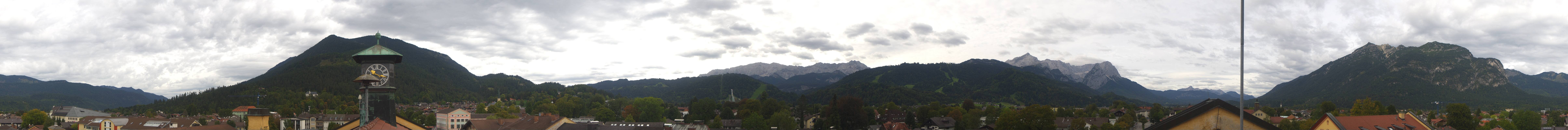 Archiv Foto Webcam Panoramablick Rathaus Garmisch-Partenkirchen