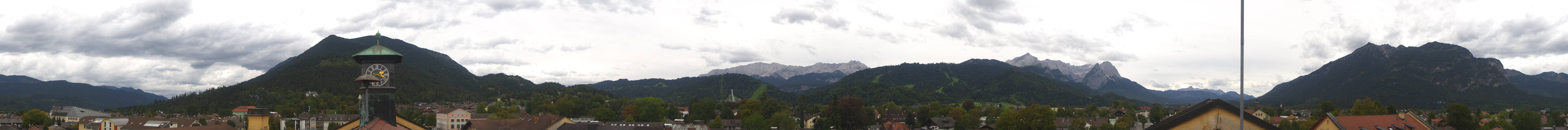 Archiv Foto Webcam Panoramablick Rathaus Garmisch-Partenkirchen
