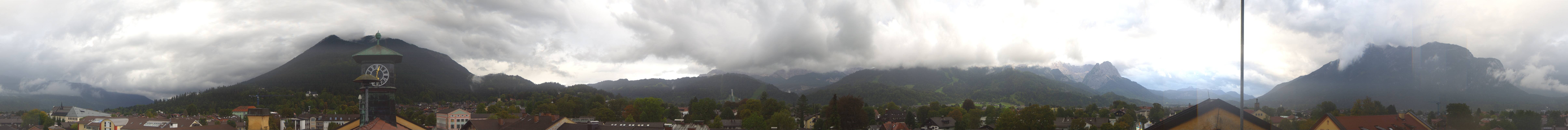 Archiv Foto Webcam Panoramablick Rathaus Garmisch-Partenkirchen