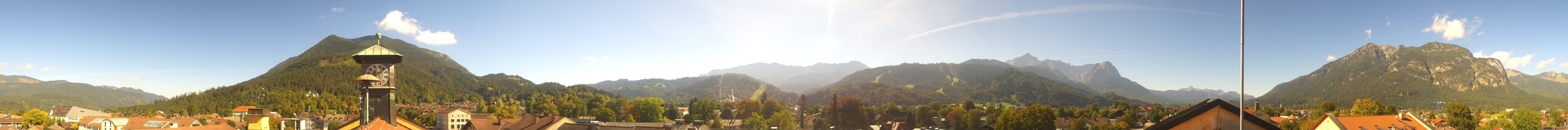 Archiv Foto Webcam Panoramablick Rathaus Garmisch-Partenkirchen