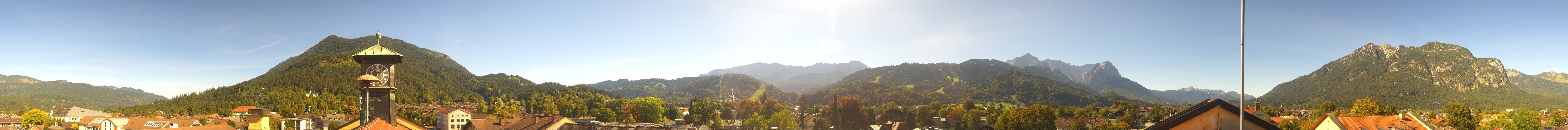 Archiv Foto Webcam Panoramablick Rathaus Garmisch-Partenkirchen