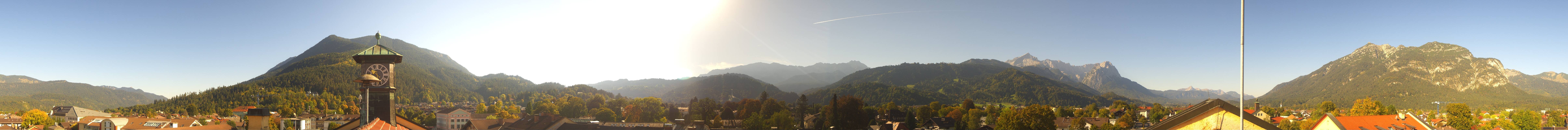 Archiv Foto Webcam Panoramablick Rathaus Garmisch-Partenkirchen