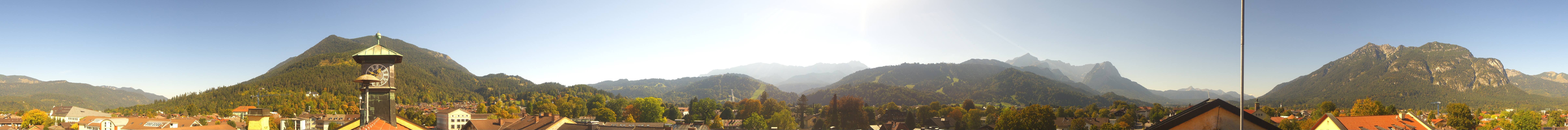 Archiv Foto Webcam Panoramablick Rathaus Garmisch-Partenkirchen
