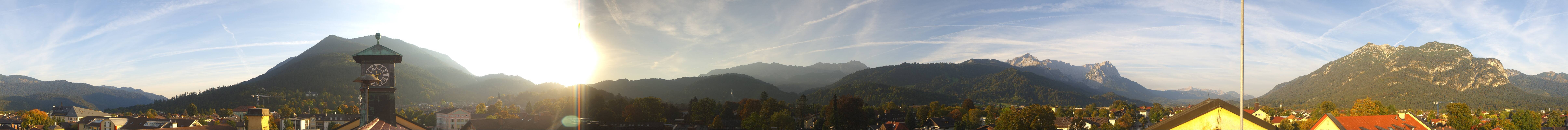 Archiv Foto Webcam Panoramablick Rathaus Garmisch-Partenkirchen