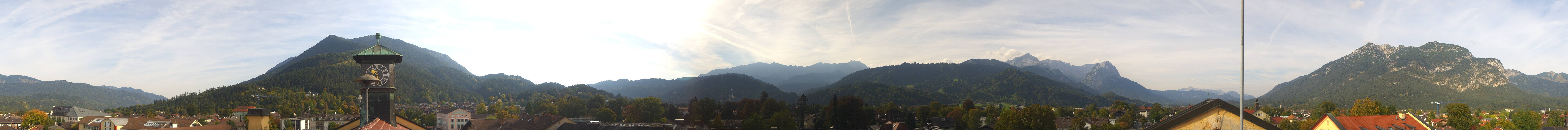 Archiv Foto Webcam Panoramablick Rathaus Garmisch-Partenkirchen