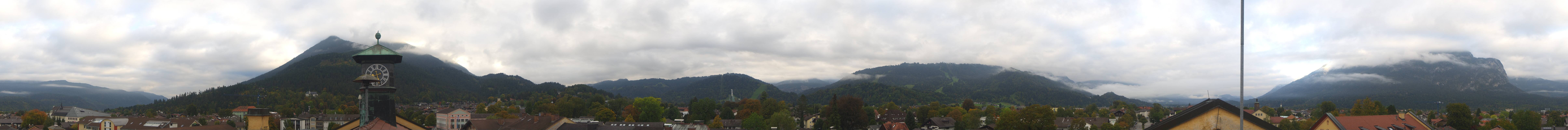 Archiv Foto Webcam Panoramablick Rathaus Garmisch-Partenkirchen