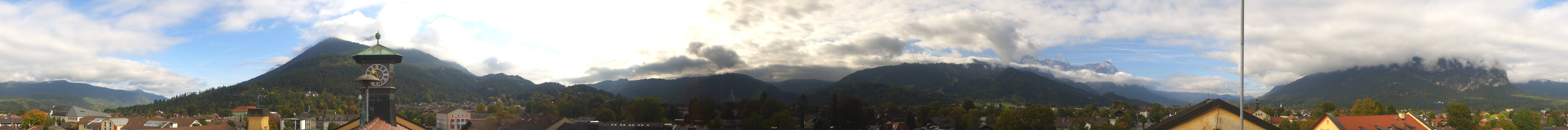 Archiv Foto Webcam Panoramablick Rathaus Garmisch-Partenkirchen
