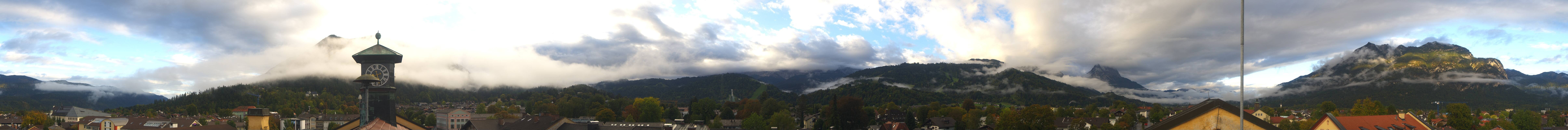 Archiv Foto Webcam Panoramablick Rathaus Garmisch-Partenkirchen
