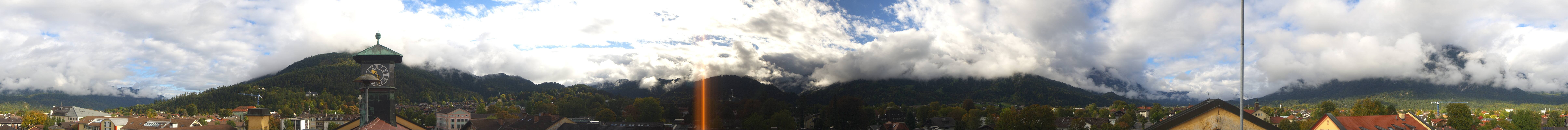 Archiv Foto Webcam Panoramablick Rathaus Garmisch-Partenkirchen