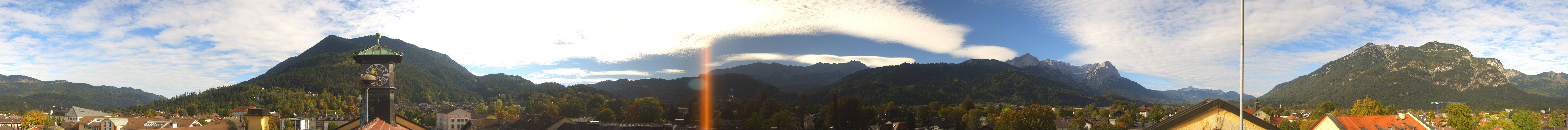 Archiv Foto Webcam Panoramablick Rathaus Garmisch-Partenkirchen