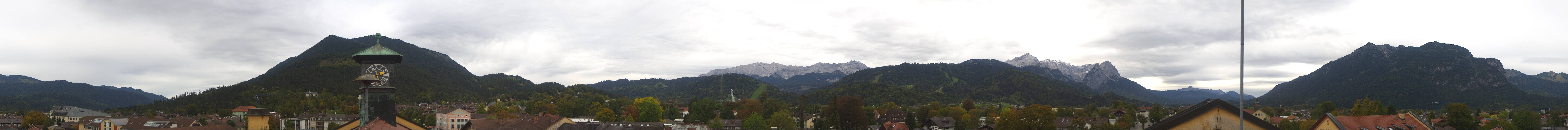 Archiv Foto Webcam Panoramablick Rathaus Garmisch-Partenkirchen